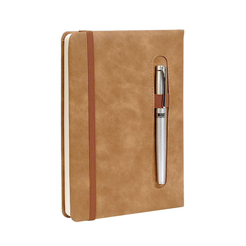 מחברת דמוי עור עם מקום לעט - Safe Book - סייף בוק - Safe Book - סייף בוק